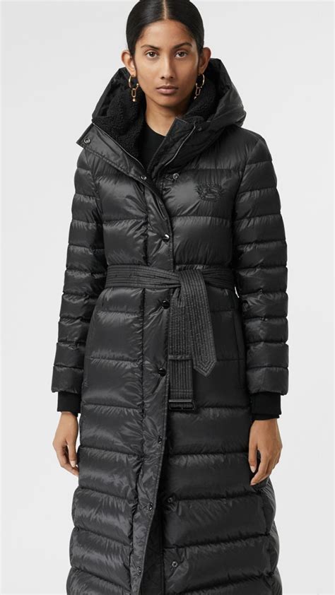 burberry down filled hooded puffer coat